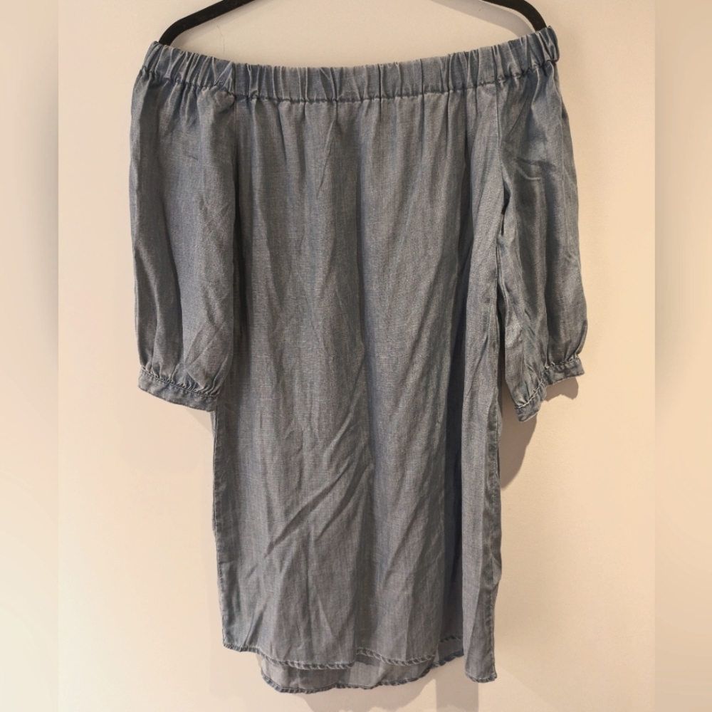Off the Shoulder Jean Dress